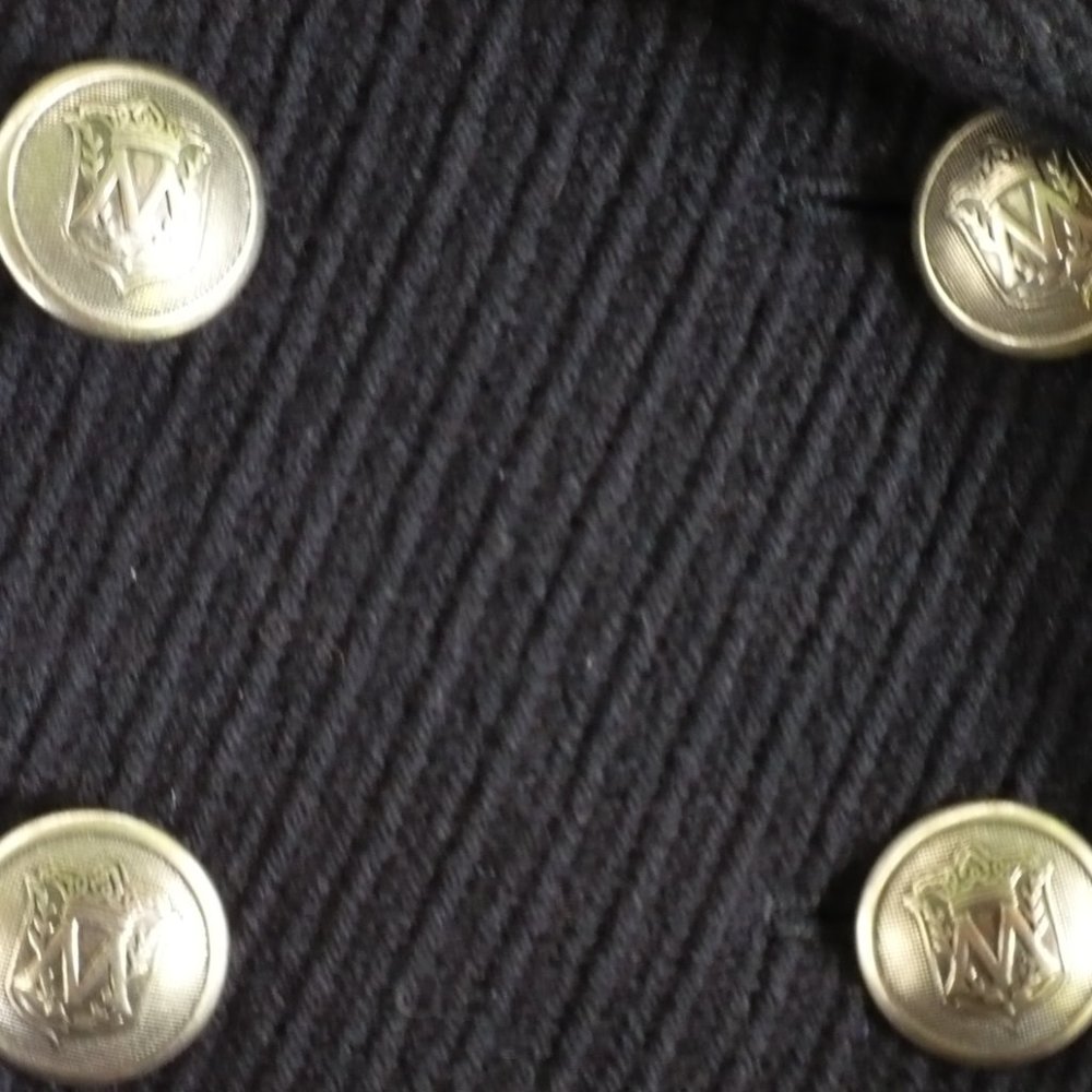 NWOT Club Monaco Cropped Heavy Wool Peacoat Navy XS Quiet Luxury - Picture 8 of 13